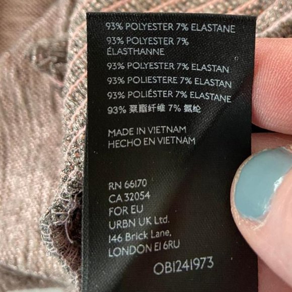 Anthropologie Melora Rose Gold Metallic Elastic Waist Harem Joggers, Size Medium - Picture 6 of 6